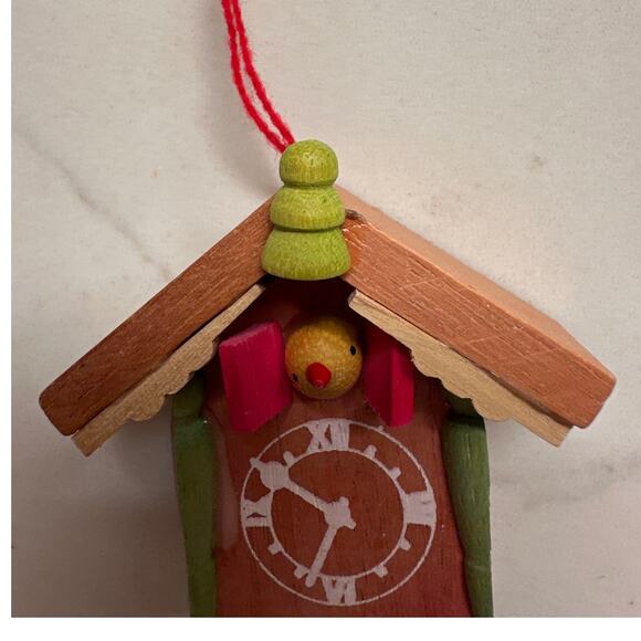 Vintage Cuckoo Clock Wood Ornament - Picture 5 of 8